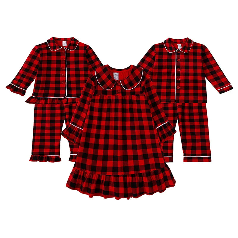 2025 Kids Christmas Pajama Set – Velvet Long Sleeve Sleepwear with Pants