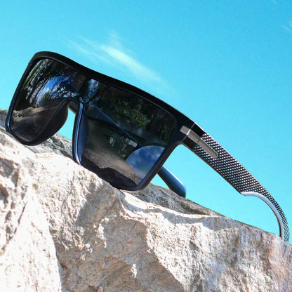 AIMISUV Polarized Oversize Square UV400 Mirror Sunglasses — Driving Shades for Men & Women