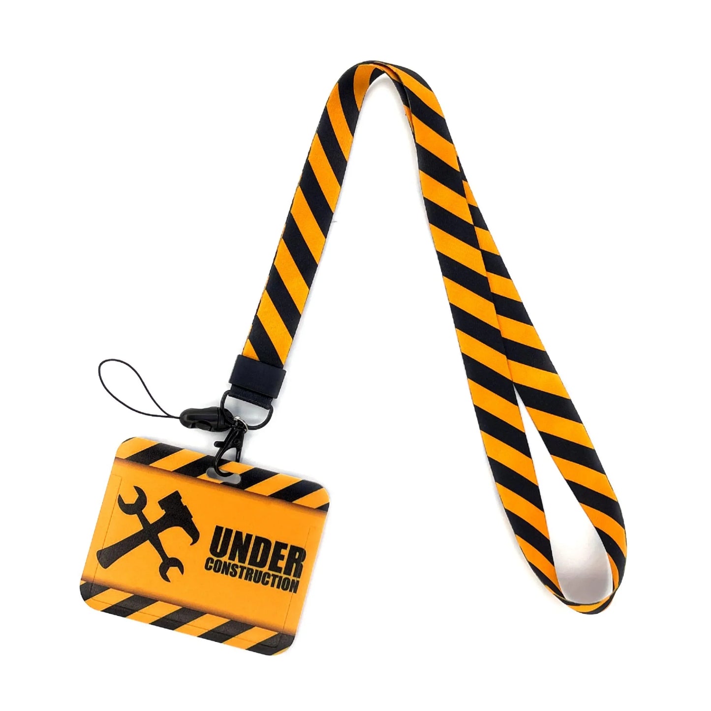 Vintage Tape ID Card Holder with Hanging Rope – Mobile Phone & Chest Card Lanyard