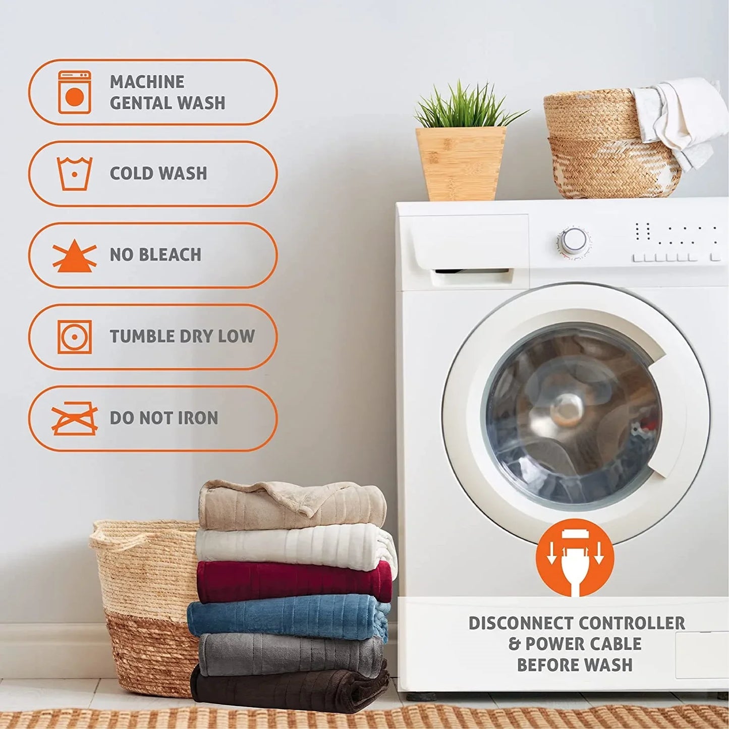 Heated Electric Blanket – Soft Throw with 6 Heating Levels, 4-Hour Auto-Off & Overheat Protection