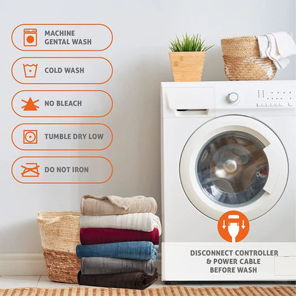 Heated Electric Blanket – Soft Throw with 6 Heating Levels, 4-Hour Auto-Off & Overheat Protection