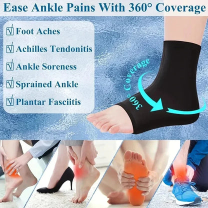 Reusable Gel Ice Pack for Feet — Hot & Cold Therapy for Achilles Tendonitis, Plantar Fasciitis & Swelling