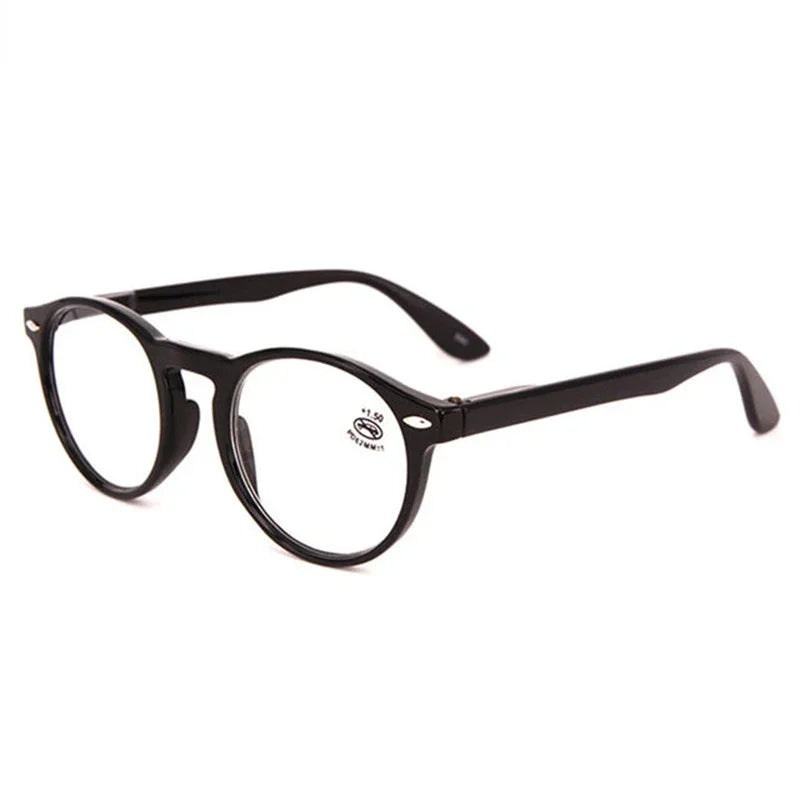 Ultralight Red Leopard Print Reading Glasses – Fashionable Round Frames for Women & Men, Vintage Clear Eyewear