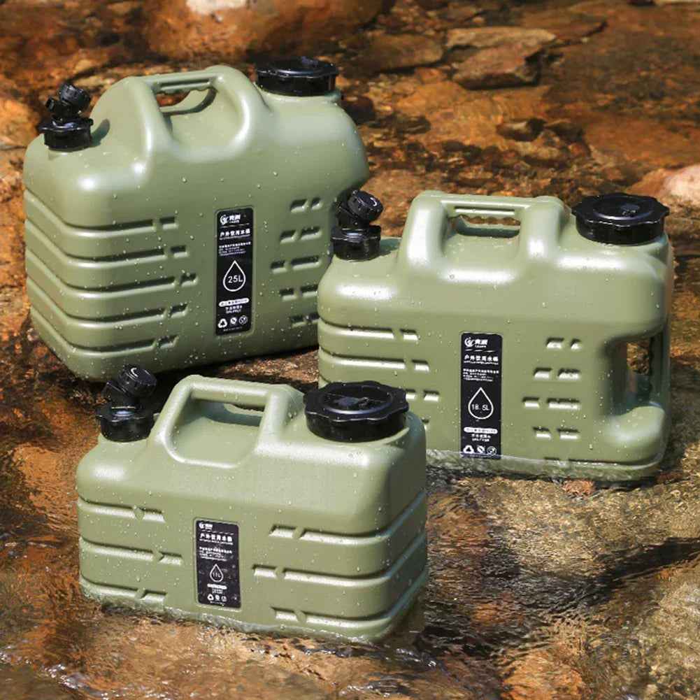 11L Portable Water Bucket - Large Capacity Canister with Detachable Faucet, No Leakage for Outdoor Travel and Driving