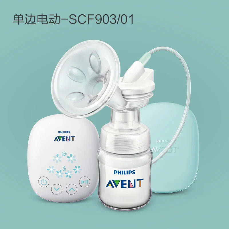 PHILIPS AVENT Unilateral Automatic Breast Pump – Portable Intelligent Massage with Petal Pad, Imitates Baby Suck for Lactation