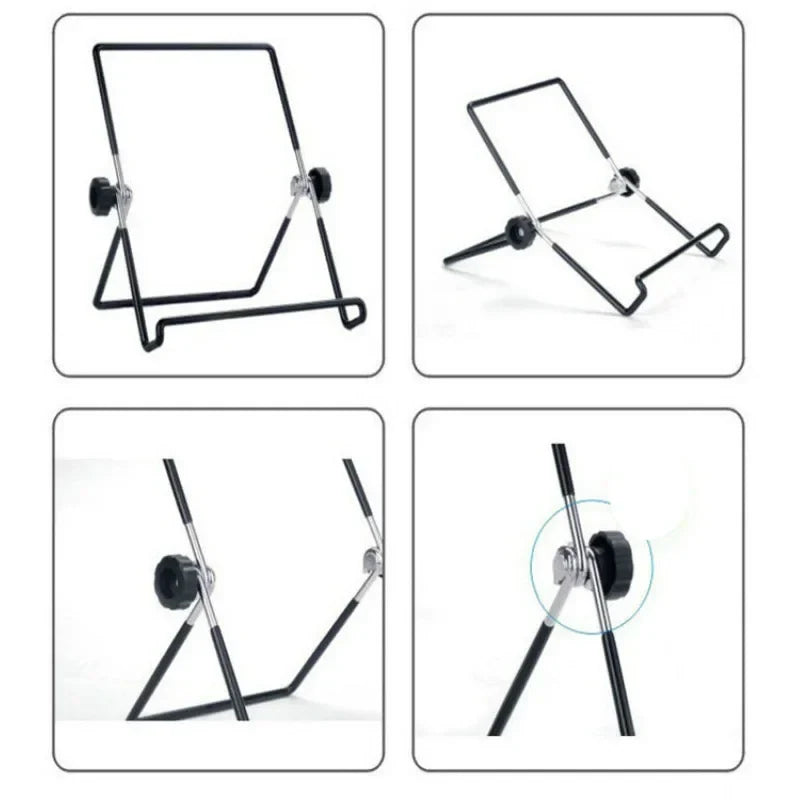 Portable Metal Tablet and Phone Stand - Foldable Desk Mount, Flexible for iPad, iPhone, Samsung, Huawei - Universal for Work, Home and Travel