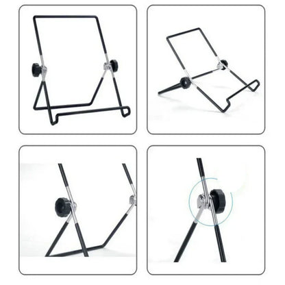 Portable Metal Tablet and Phone Stand – Foldable Desk Mount for iPad, iPhone, Samsung, Huawei | Universal Use for Work, Home, Travel