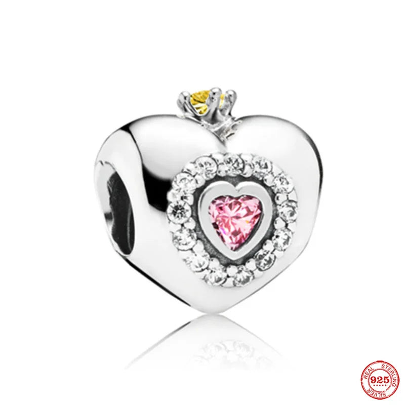Europe 925 Silver Family Charm Pendant - Boy, Girl, Mom & Sisters Bead for Pandora Bracelet, Sparkling Dangle Jewelry