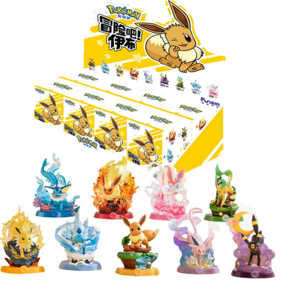 Anime Pokémon Funism Adventure Eevee Family Blind Box – Jolteon & Sylveon Action Figure Toy Gift