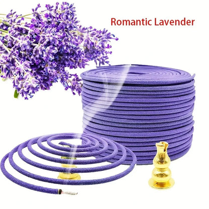 40PCS Colored Coil Incense – Lavender Aromatherapy & Essential Oil Fragrance for Yoga, Meditation, Jasmine & Rose
