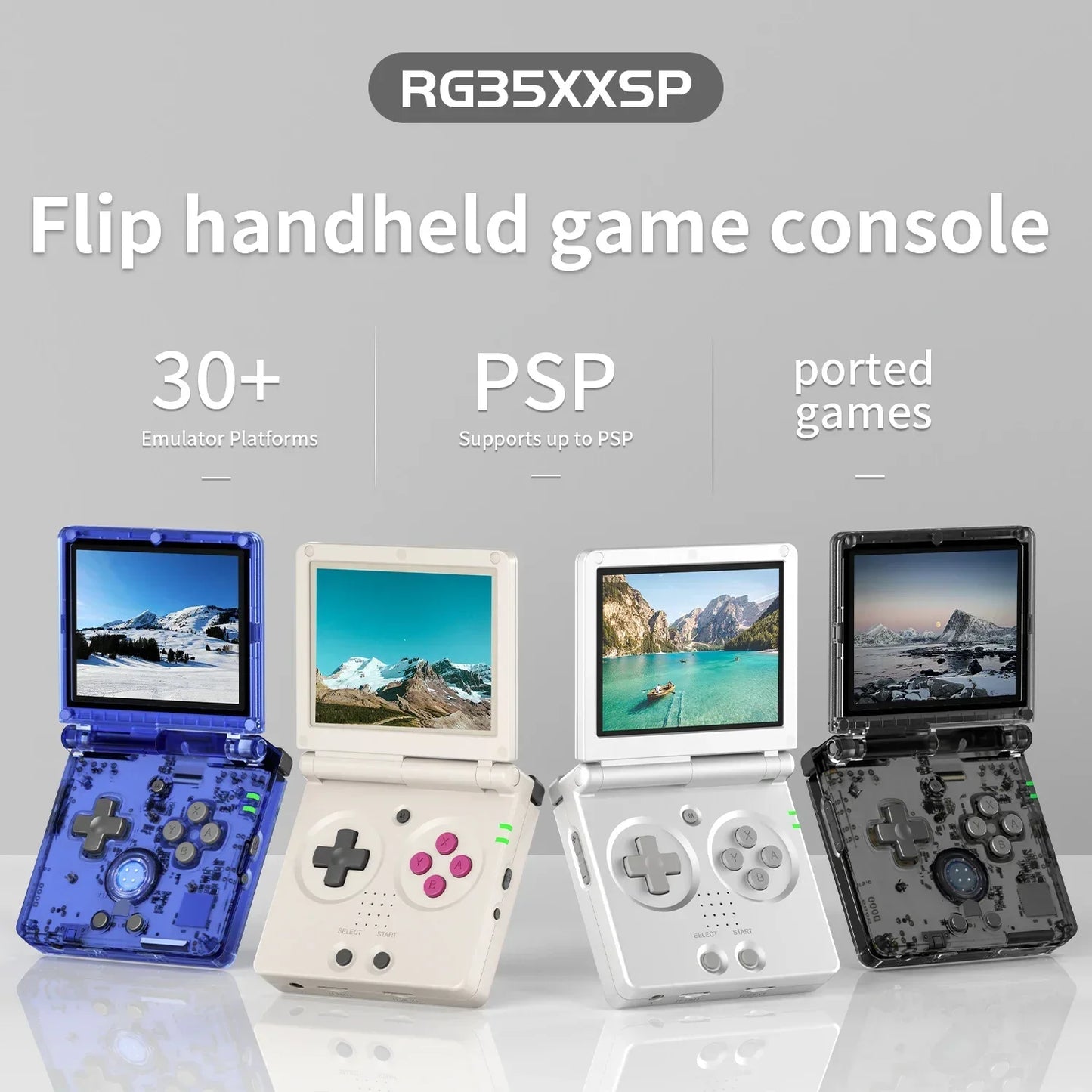 RG35XXSP Foldable Handheld Game Console – 3.5 Inch 640*480 IPS Screen, 3300mAh, Linux System, HDMI Output for Retro Games
