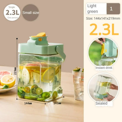 3.5L Refrigerator Water Kettle – Large Iced Beverage Dispenser with Faucet for Fruit Tea & Cold Drinks