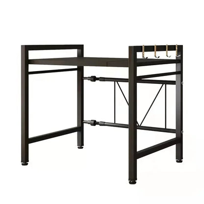 Expandable Microwave Oven Shelf — Thickened Kitchen Countertop Storage Rack for Organizing Appliances