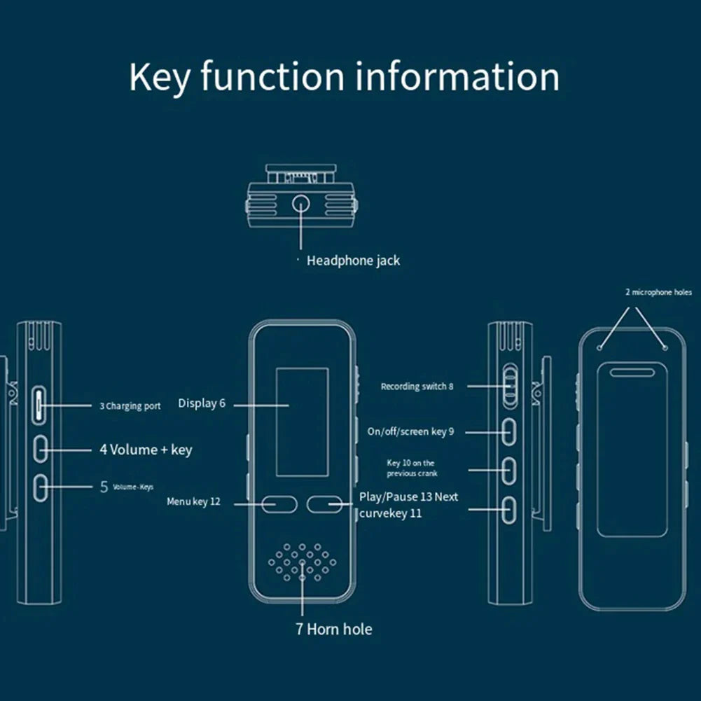 Digital Audio Voice Recorder Pen – Bluetooth, Call Recording & Noise Reduction for Lectures & Meetings