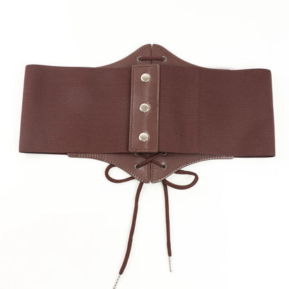 Medieval Wide Leather Armor Belt - Steampunk Waist Costume Accessory for Men & Women, Viking Knight Antique Waistband for LARP & Cosplay