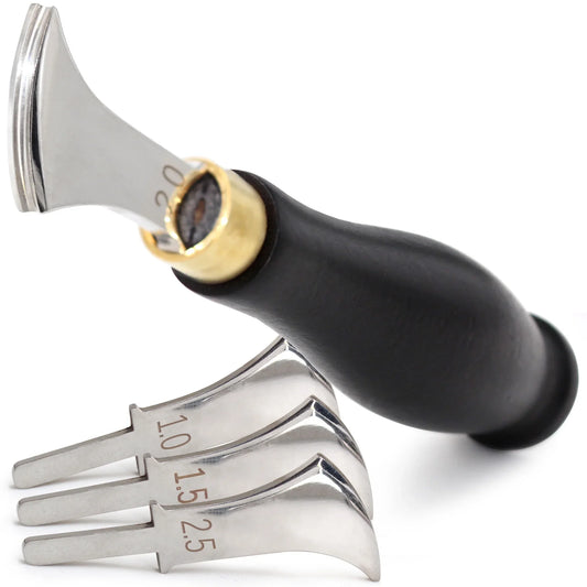 Leather Edge Creaser Tool – Stainless Steel Shallow Slot Groove for Leathercraft Crimping & Hot Pressure Work