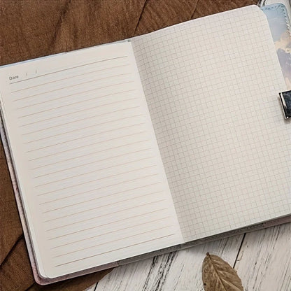 A5 Fashion Password Book with Lock – Creative Journal Notebook & Student Notepad Stationery