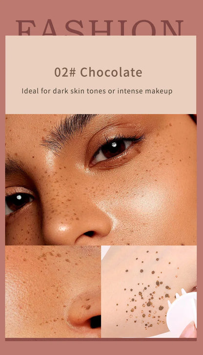 Air Cushion Freckle Stamp Kit - Lifelike Natural Simulation Fake Freckles for Face & Body, Waterproof Makeup Dot Spot Comb