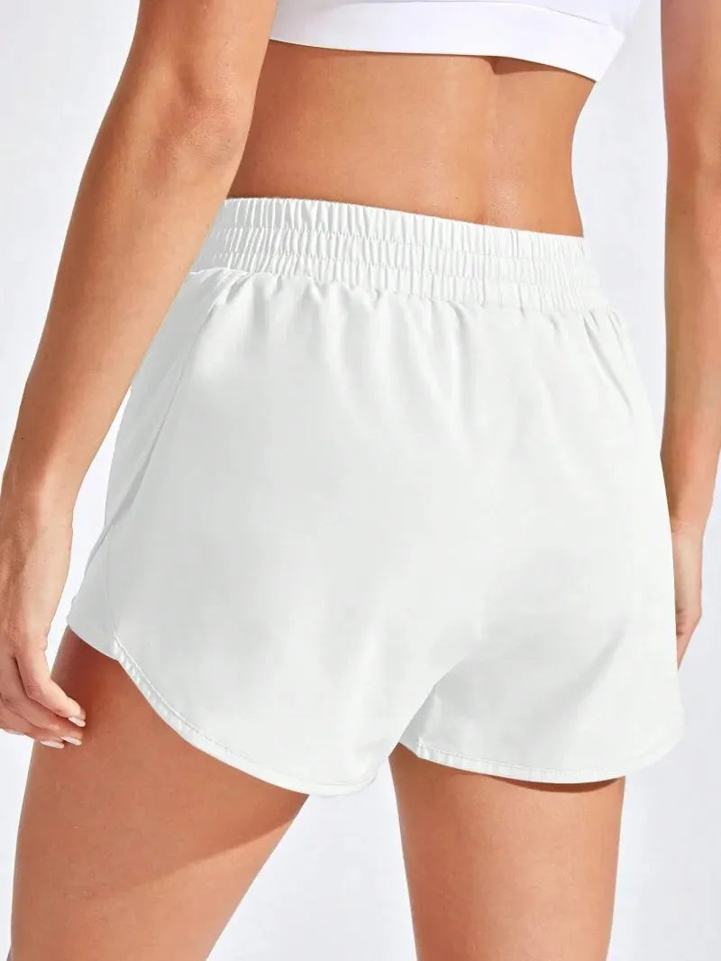 Women’s Yoga & Fitness Shorts – Elastic Running Workout Leggings for Gym, Sport & Activewear