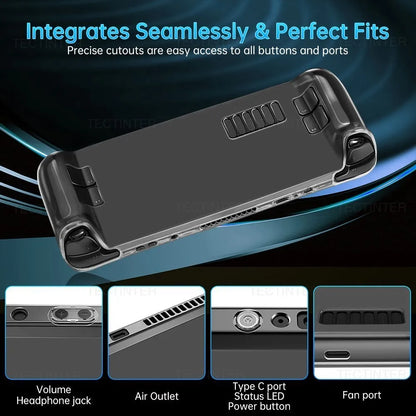 Transparent TPU Protective Case for Steam Deck – Anti-Drop Back Cover Sleeve Compatible with Steam Deck Accessories