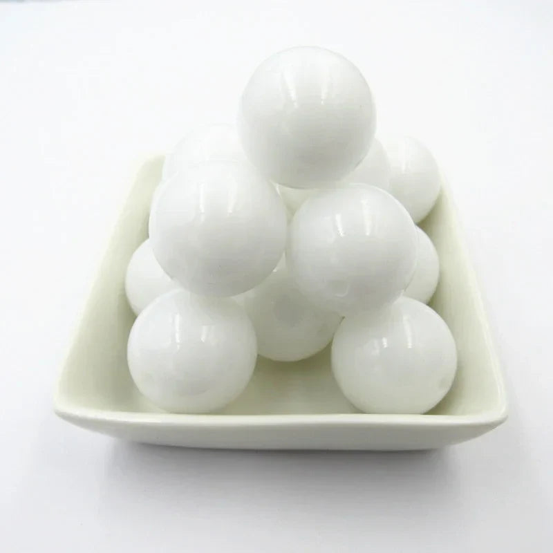 Acrylic Chunky Round Beads - 6mm to 20mm Solid Bubblegum Beads for DIY Handmade Jewelry & Craft Making