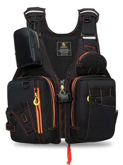 Multi-Functional Life Jacket Vest for Outdoor Fishing – Safety Vest with Storage Pockets & Buoyant Materials
