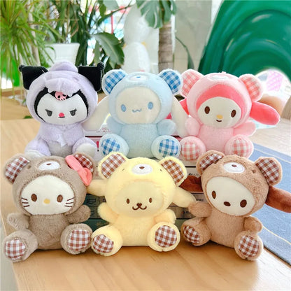 Sanrio Kawaii Plush Keychain — Hello Kitty, My Melody, Kuromi & Cinnamoroll Cartoon Bag Charm Pendant