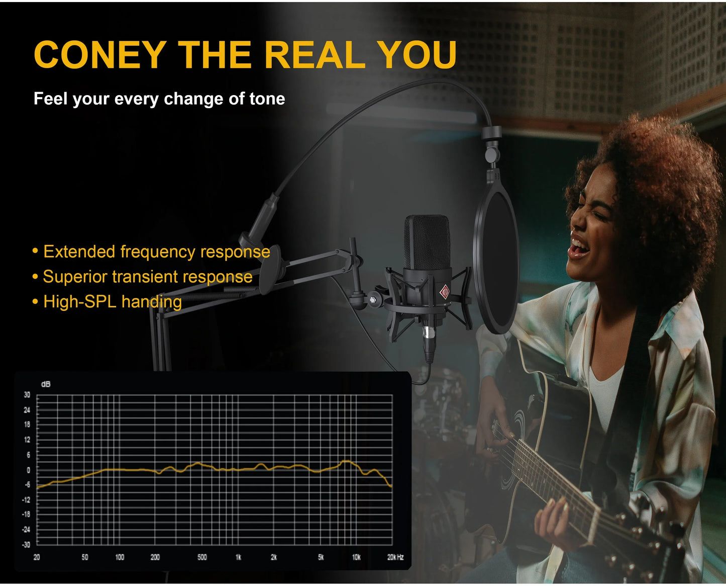 TLM 103 XLR Condenser Microphone – Professional Cardioid Mic for Recording, Podcasting, Voice Over, and Streaming