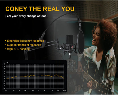 TLM 103 XLR Condenser Microphone – Professional Cardioid Studio Mic for Podcasting, Voice Over, Streaming & Home Recording