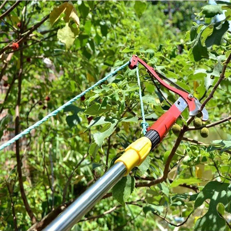 High-Altitude Extendable Lopper & Pruning Saw | Rope-Assisted Tree Branch Cutter for Fruit Trees | Garden Trimmer Tool
