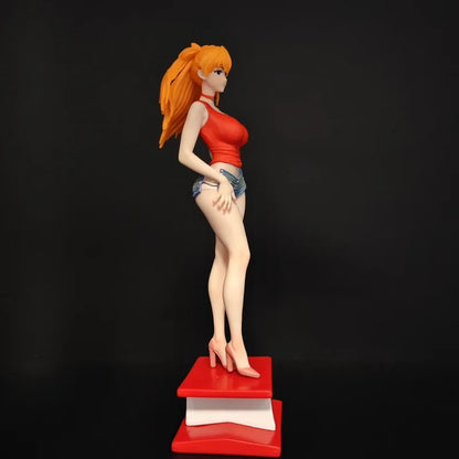 Asuka Langley Summer Anime Figure - 22cm Collectible GK Statue for Desktop Decor & Adult Collectors