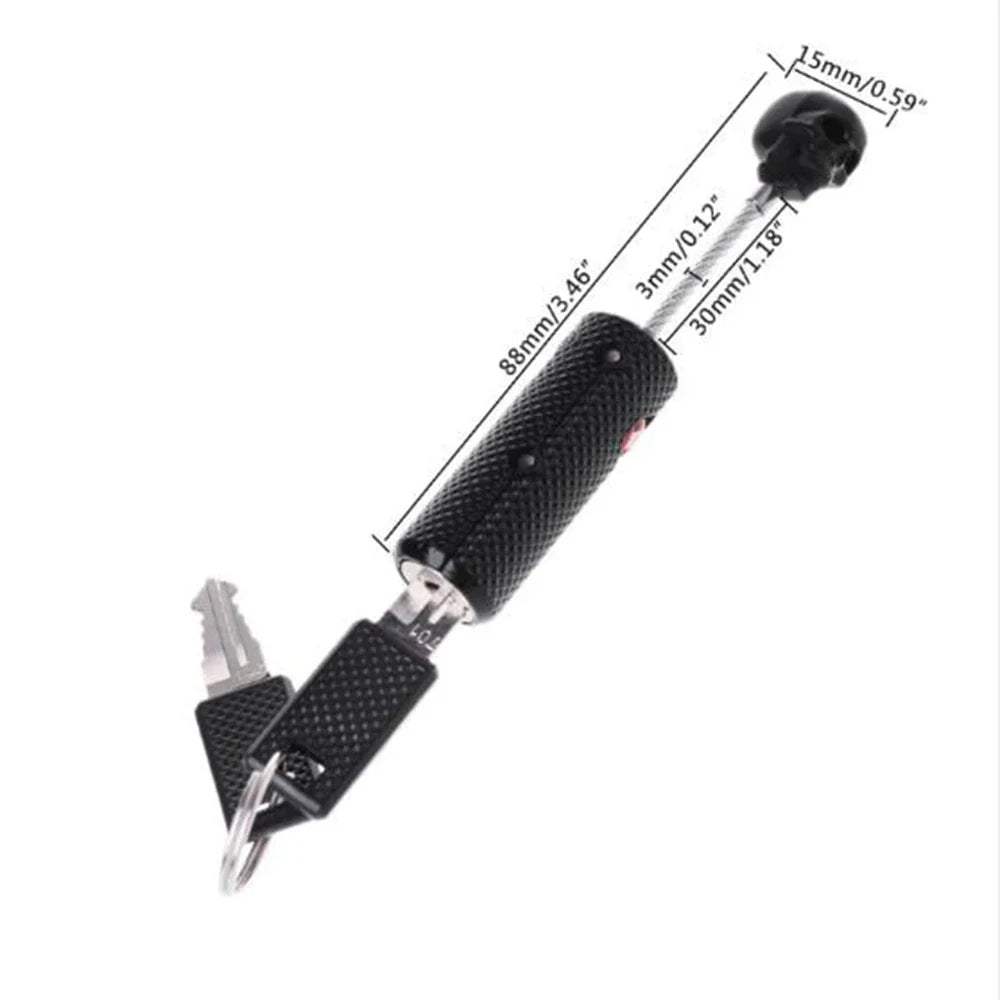 Skull Shape TSA Combination Luggage Lock – High Security Anti-Theft Padlock with Steel Cable for Travel & Overseas Use
