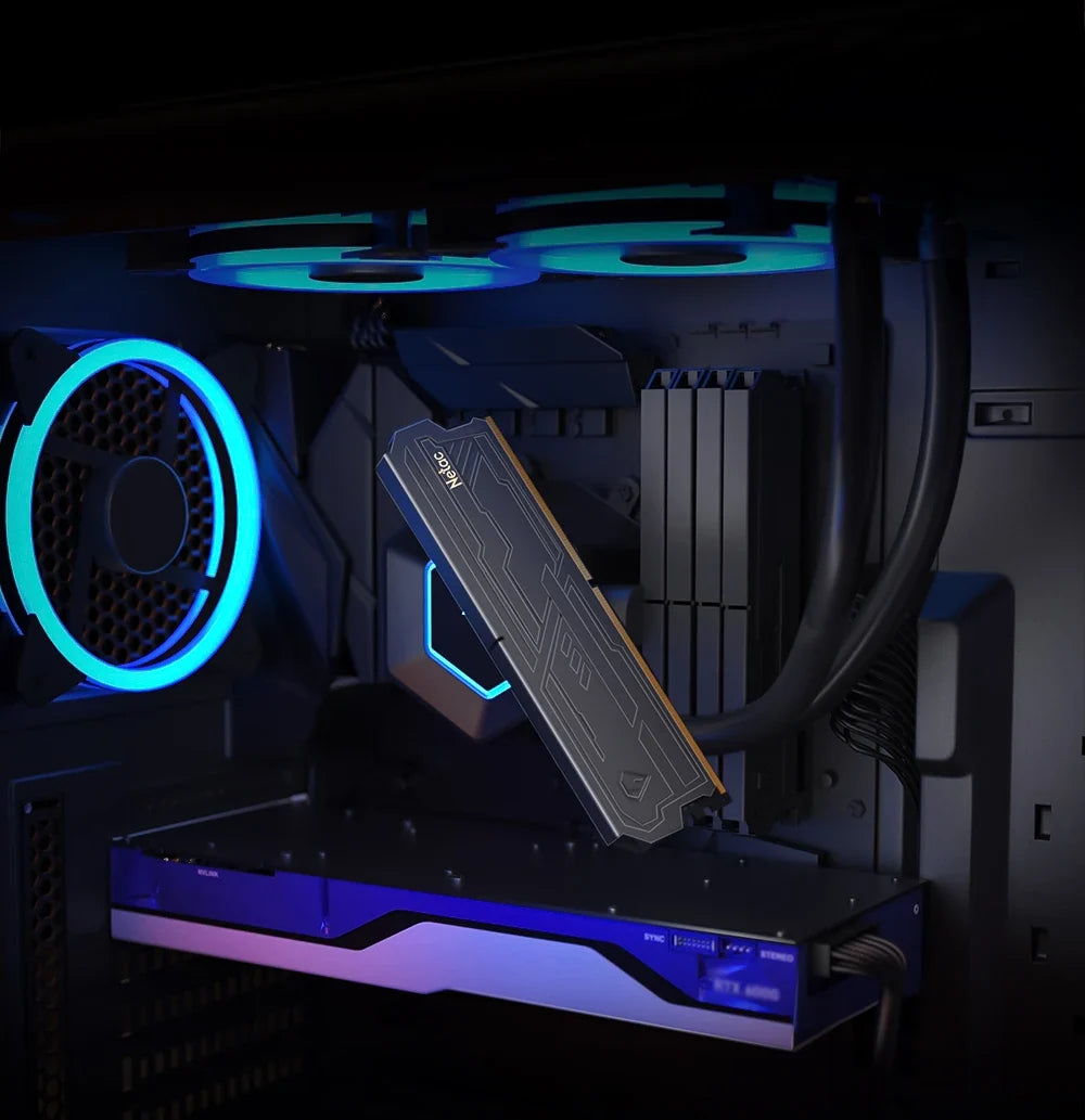 Netac DDR4 Desktop RAM - 3200/3600MHz UDIMM Memory with Aluminum Heatsink & XMP 2.0