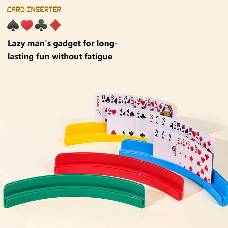 Plastic Poker Card Stand Holder - Creative Playing Card Support Clip Base for Easy Hands-Free Board Games
