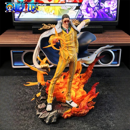 27.5cm One Piece Anime Figure — Borsalino PVC Action Statue, Desktop Collectible Model Toy, Gift for Fans