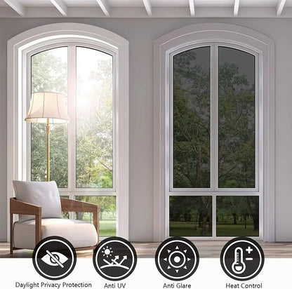 One Way Privacy Window Film - Anti UV Reflective Static Cling Glass Tint Vinyl