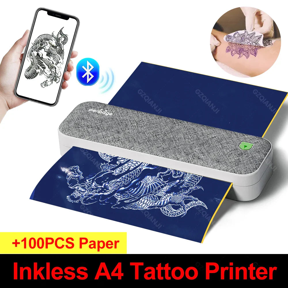 Peripage A40 Thermal Printer – Wireless Bluetooth & USB Mobile Printing Machine for Text, PDF, Tattoo Transfers