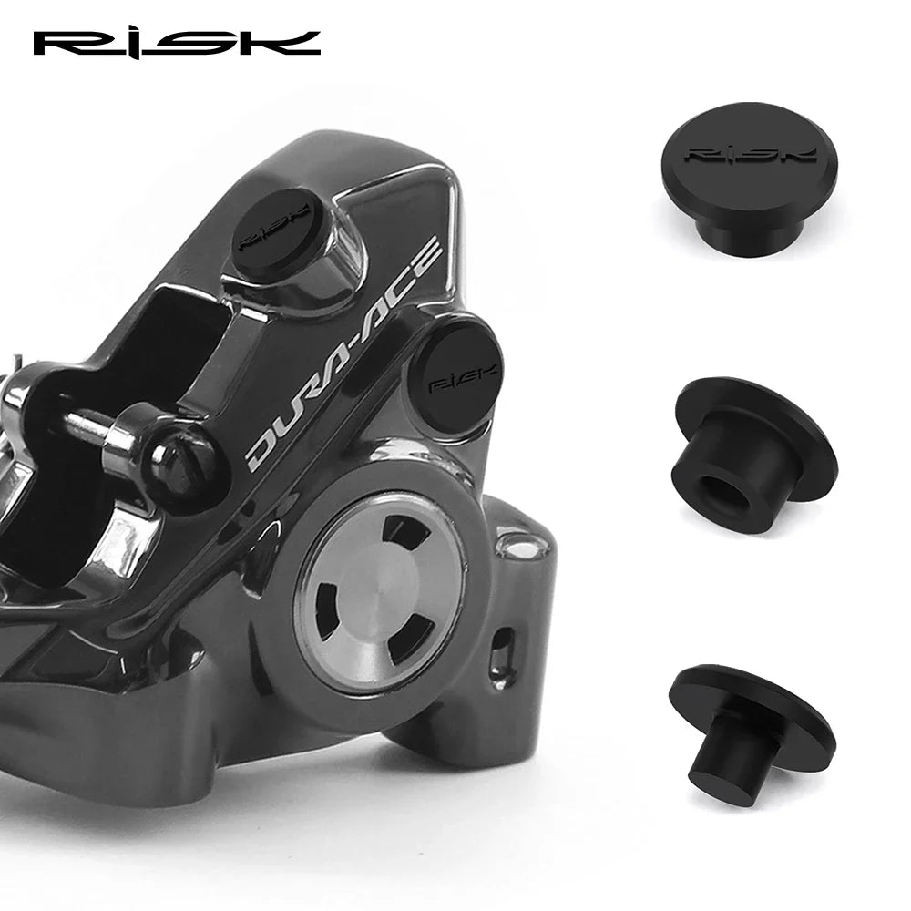 4PCS RISK Road Bike Disc Brake Bleed Nipple Caps – Dustproof Oil Nozzle Covers for Shimano R7170 / R8170 Bicycle Maintenance Parts