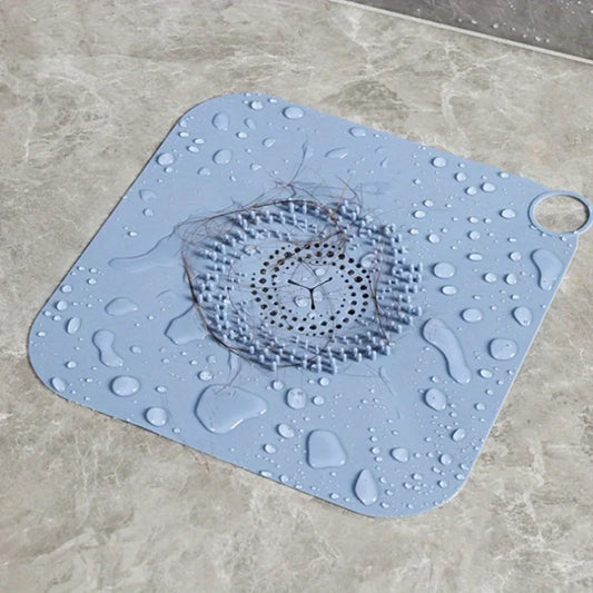 Sewer Odor Control Cover - Silicone Bathroom Floor Drain Seal Plug and Anti-Hair Filter Cover for Household Use