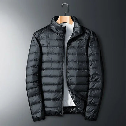 UETEEY Men’s Ultra-Light White Duck Down Jacket – Waterproof Casual Outdoor Padded Coat, Autumn Winter Lightweight