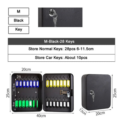 Password Key Lock Box — Multi-Key Safe Organizer for Home, Office, Car, and Factory Use