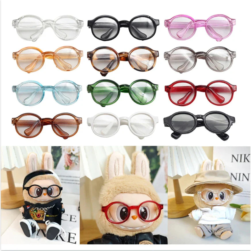 15-17cm Labubu Doll Shoes, Glasses & Camera Accessories | 10cm Cotton Doll Water Glasses Outfit Set