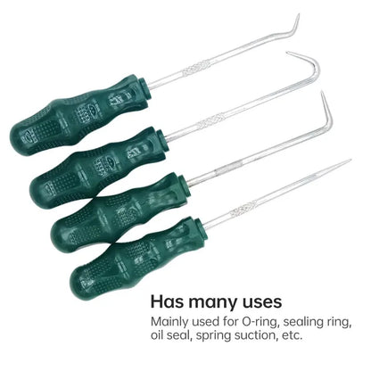 4Pcs Car Auto Oil Seal Screwdrivers Set - 160mm O Ring Gasket Puller Remover Pick Hooks, Multifunctional Vehicle Repair Tools