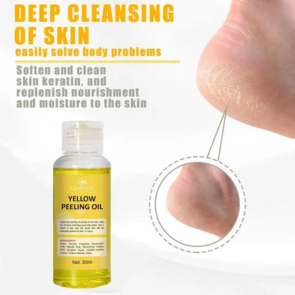 Yellow Peeling Oil – Skin Lightening & Melanin Treatment for Elbows, Knees, Hands, and Even Skin Tone