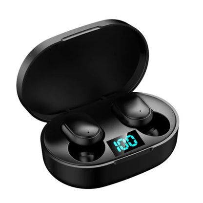 E6S Wireless Bluetooth Earbuds with Noise Cancellation, Waterproof Stereo Sound & LED Charging Case