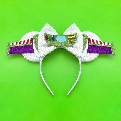 Toy Story Character Headbands - Sequin Bow, Woody, Buzz Lightyear & Alien Hair Accessories for Girls