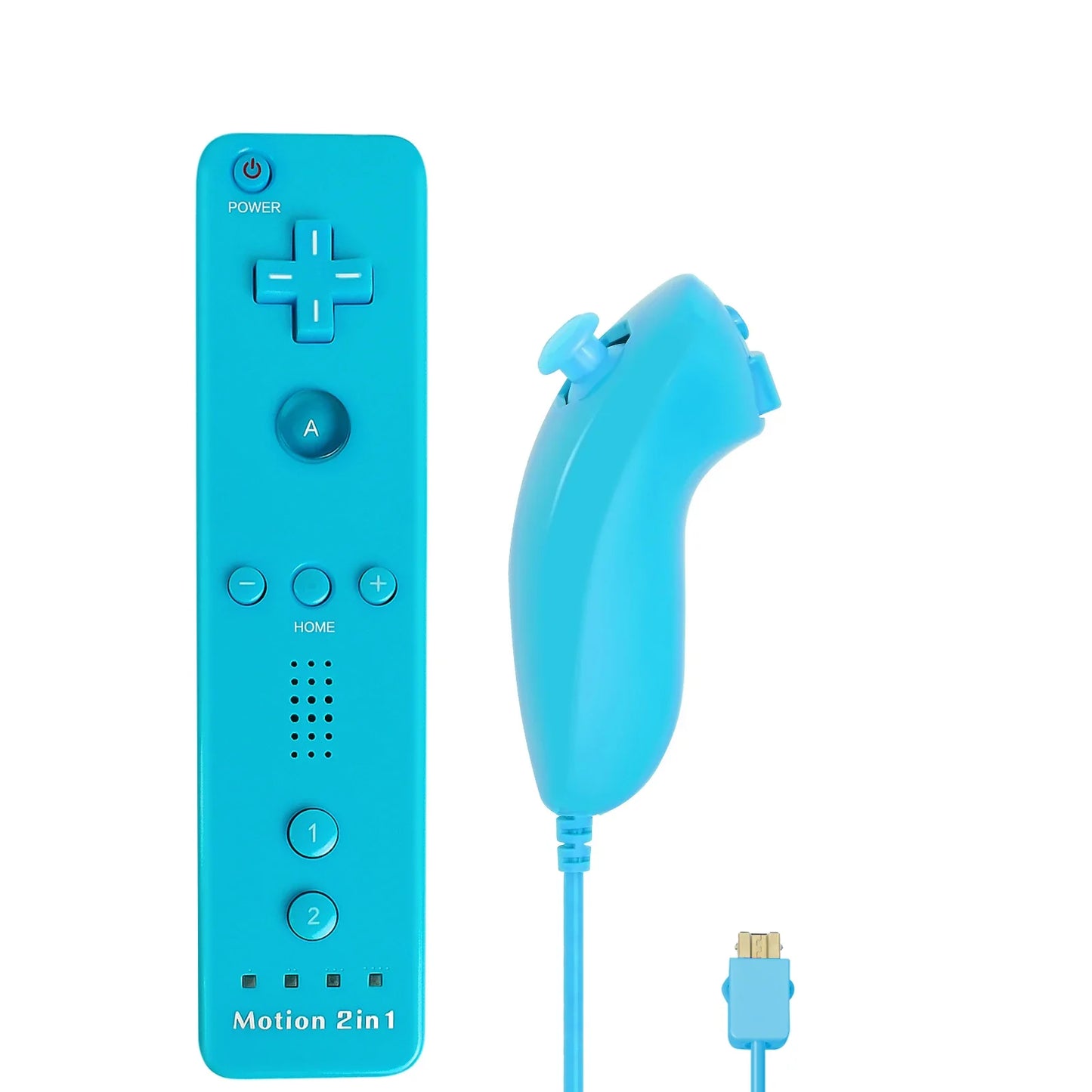 2-in-1 Wireless Controller for Nintendo Wii – Motion Plus Remote with Silicone Case