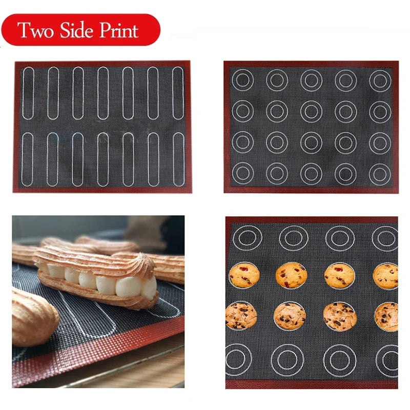 Professional Grade Silicone Macaron Baking Mat - Nonstick, for Pastry, Cookie, and Macaroon Making on Bake Pans