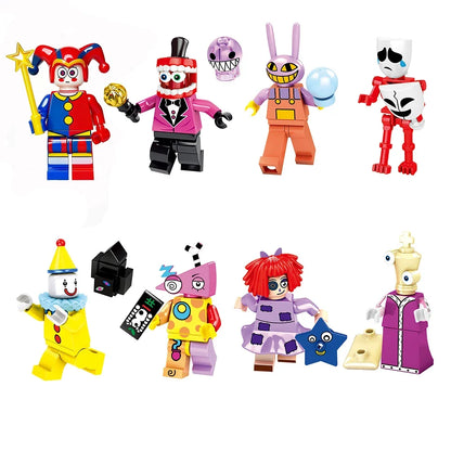 The Amazing Digital Circus Assembly Doll Set - 8-Piece Magical Digital Character Toy Collection
