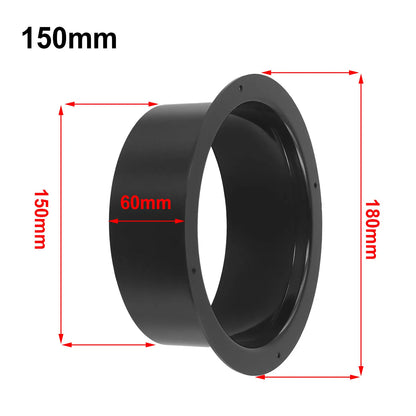ABS Round Vent Pipe Connector – Wall Flange Duct Adapter for Ventilation Systems (100/125/150mm)